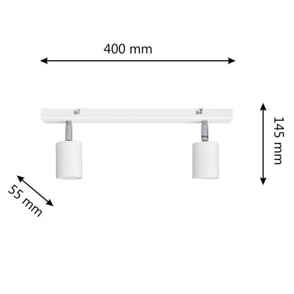 Foco LED TUNE 2xGU10/4,8W/230V branco