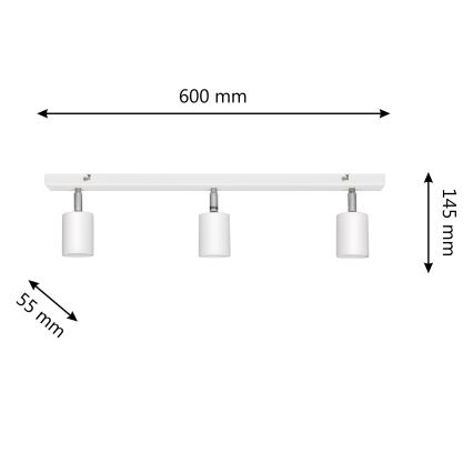 Foco LED TUNE 3xGU10/4,8W/230V branco