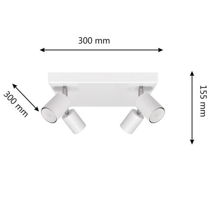 Foco LED TUNE 4xGU10/4,8W/230V branco