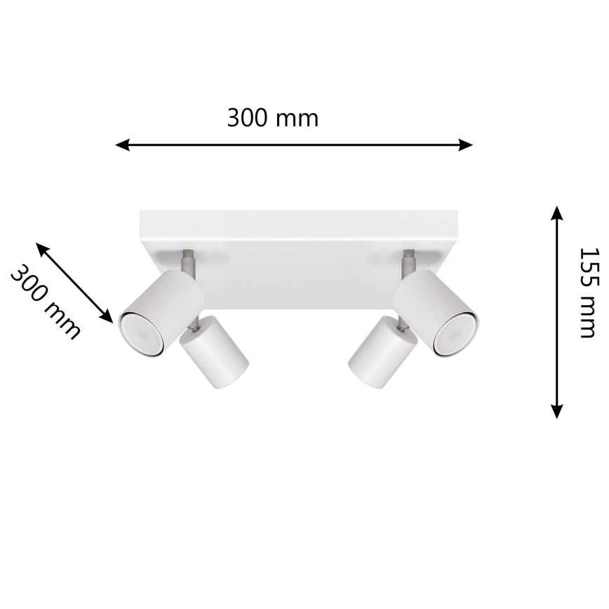 Foco LED TUNE 4xGU10/4,8W/230V branco