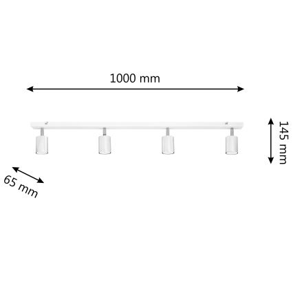Foco LED TUNE 4xGU10/4,8W/230V cromado mate/branco