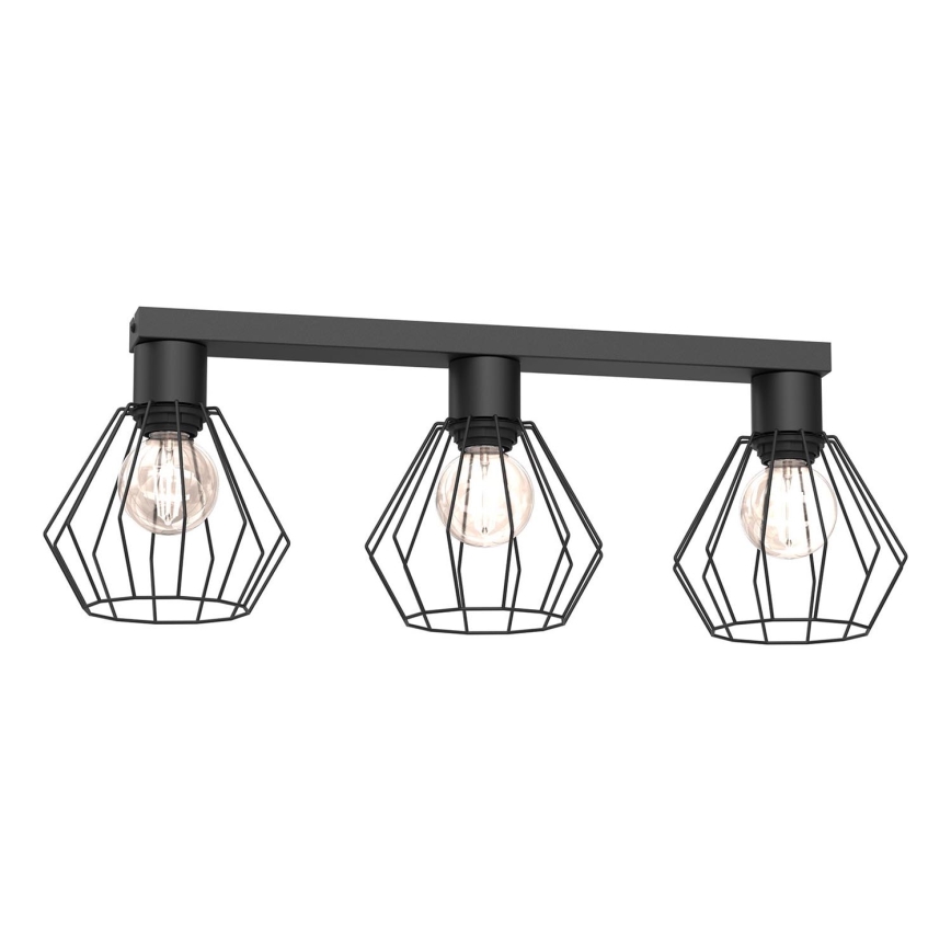 Foco LETI 3xE27/15W/230V preto