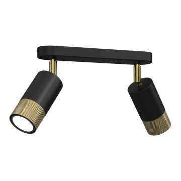 Foco LINK 2xGU10/8W/230V preto/latão