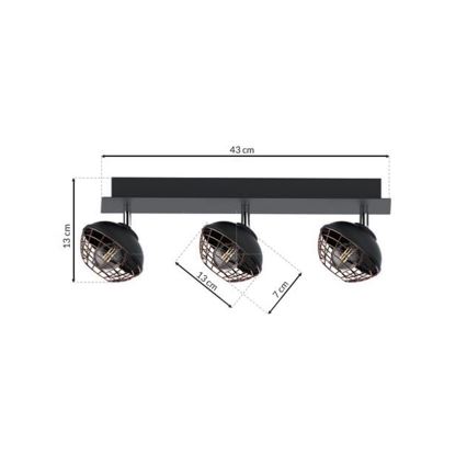Foco LOGAN 3xE14/40W/230V
