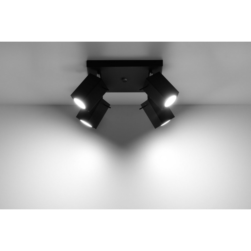 Foco MERIDA 4 4xGU10/40W/230V preto antigo