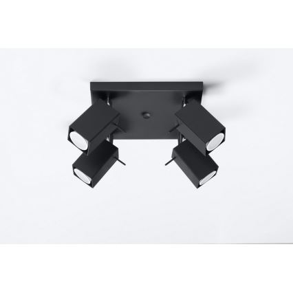 Foco MERIDA 4 4xGU10/40W/230V preto antigo
