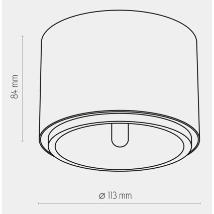 Foco MORIS 1xAR111 GU10/50W/230V branco