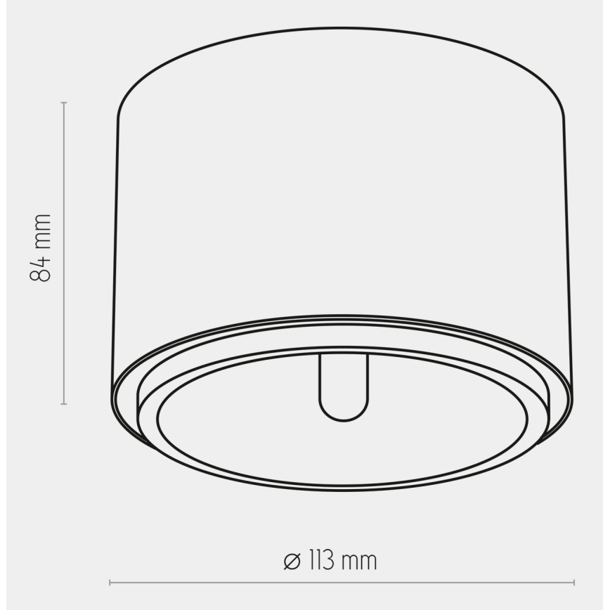 Foco MORIS 1xAR111 GU10/50W/230V preto