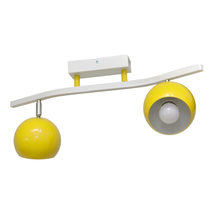 Foco MORRIS 2xE27/15W/230V amarelo