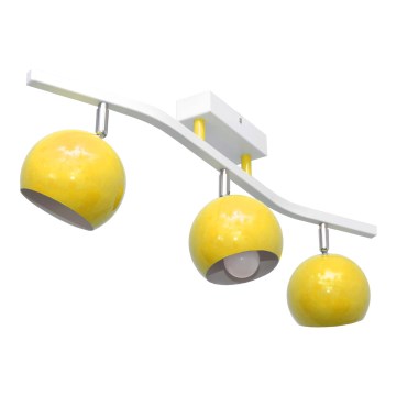 Foco MORRIS 3xE27/15W/230V amarelo