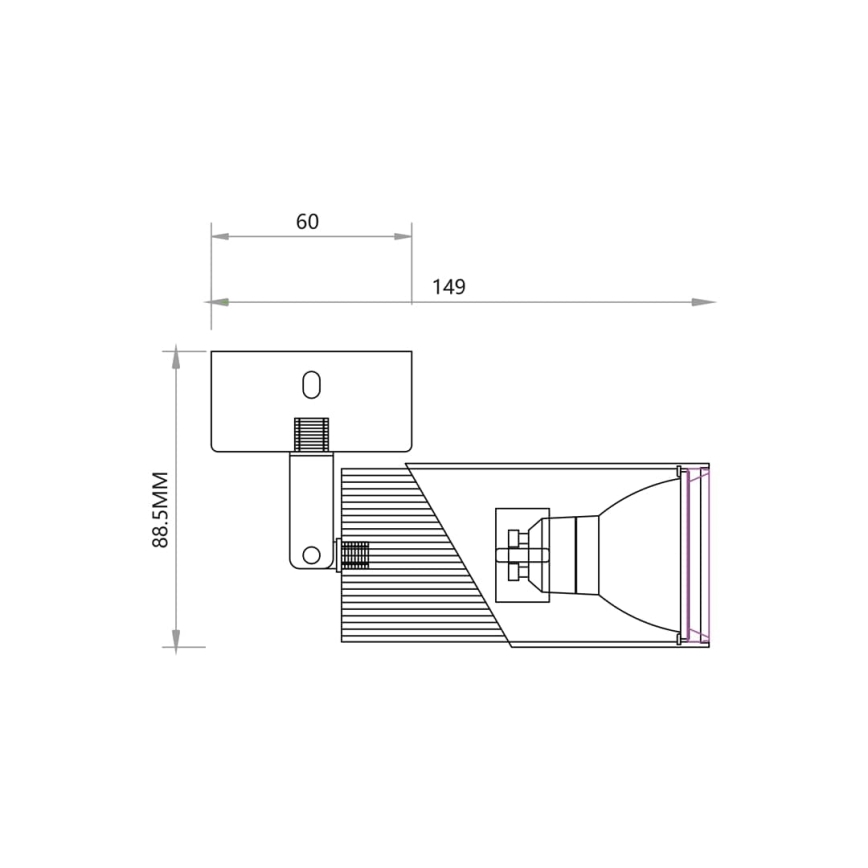 Foco NEO 1xGU10/8W/230V preto/dourada