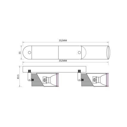 Foco NEO 2xGU10/8W/230V branco