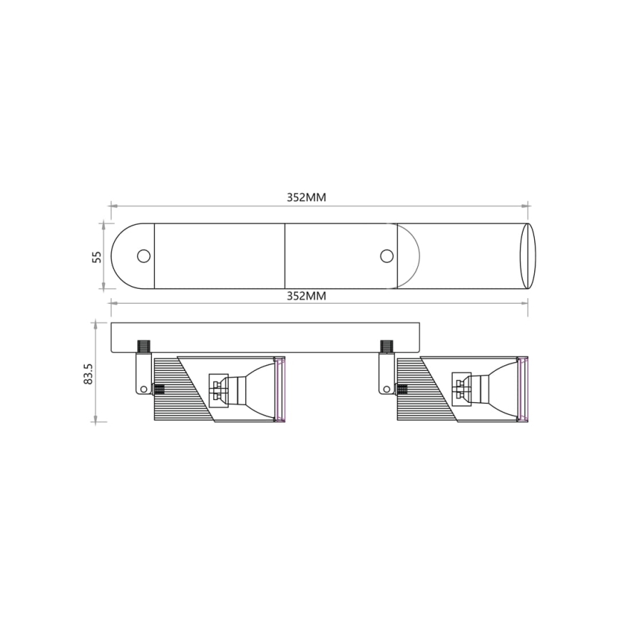Foco NEO 2xGU10/8W/230V branco