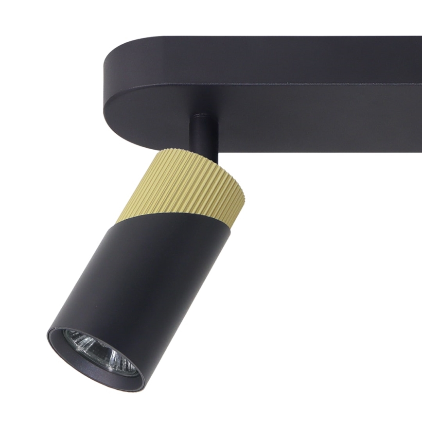 Foco NEO 3xGU10/8W/230V preto/dourada