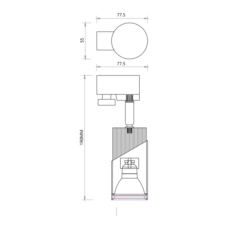 Foco NEO para sistema de carril 1xGU10/8W/230V branco