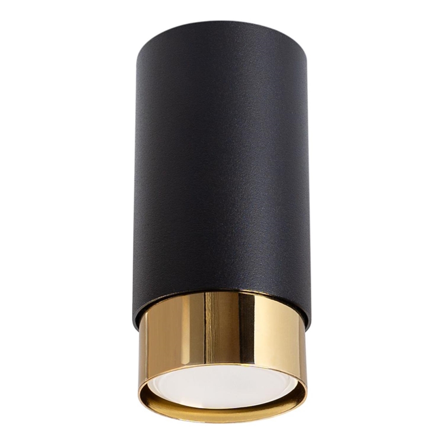Foco NERO 1xGU10/10W/230V 12,5 cm preto/dourado