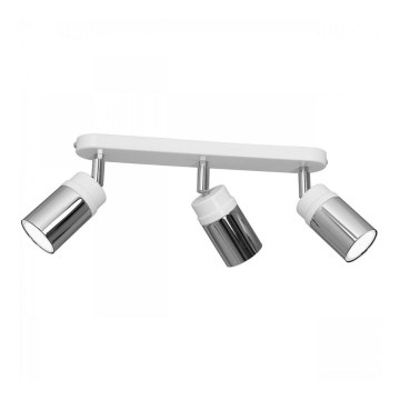 Foco NEST 3xGU10/8W/230V branco/cromado brilhante