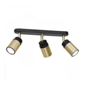 Foco NEST 3xGU10/8W/230V preto/latão