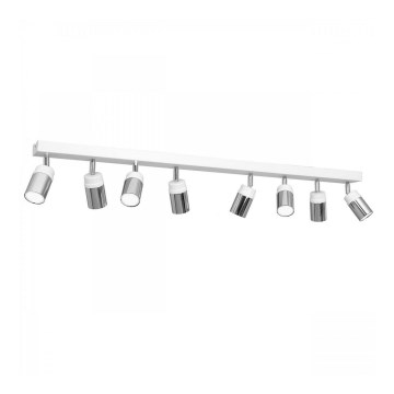 Foco NEST 8xGU10/8W/230V branco/cromado brilhante