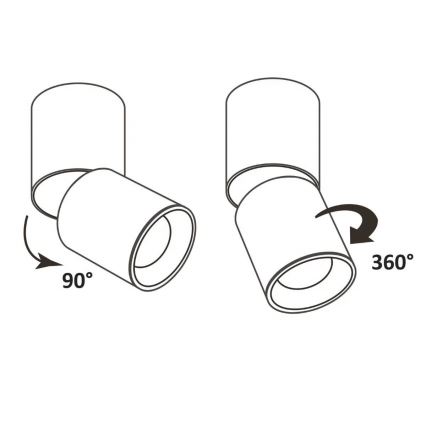 Foco NIXA 1xGU10/10W/230V branco/dourado