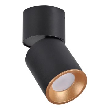 Foco NIXA 1xGU10/10W/230V preto/dourada