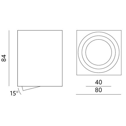 Foco OH37 35W/230V 8,4 cm branco