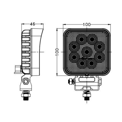 Foco para carro LED BLACK LED/36W/10-30V IP69 5700K angular