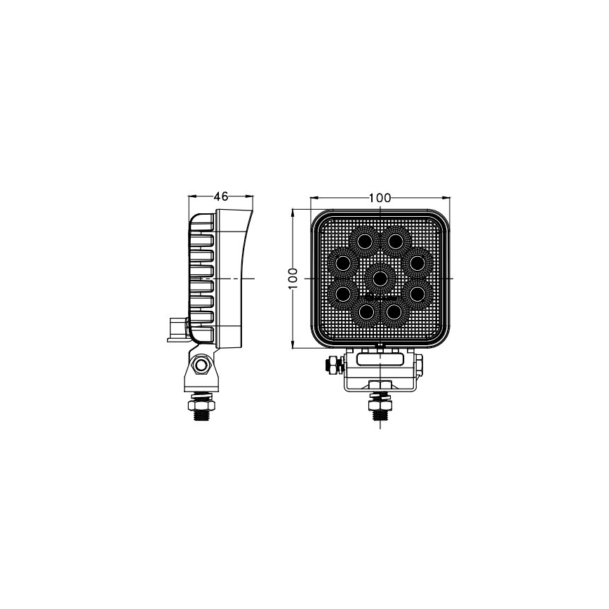 Foco para carro LED BLACK LED/36W/10-30V IP69 5700K angular