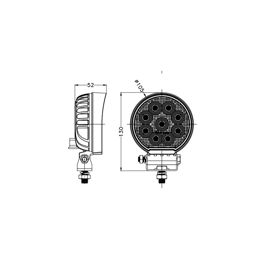 Foco para carro LED BLACK LED/36W/10-30V IP69 5700K redondo