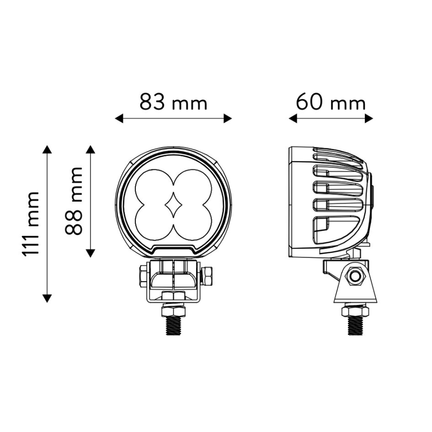 Foco para carro LED BLACK LED/40W/10-30V IP69 5700K redondo