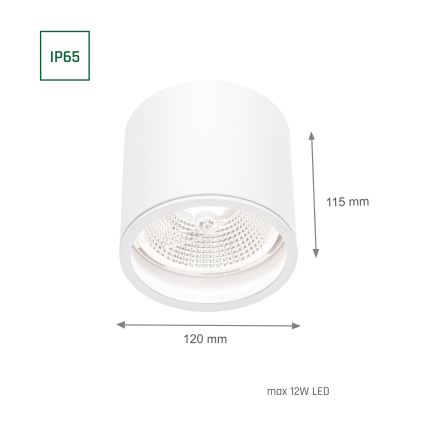 Foco para casa de banho CHLOE AR111 1xGU10/12W/230V IP65 redondo branco