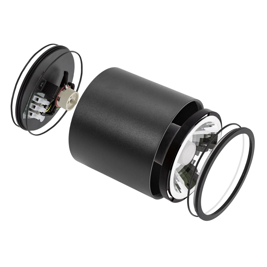 Foco para casa de banho CHLOE AR111 1xGU10/12W/230V IP65 redondo preto