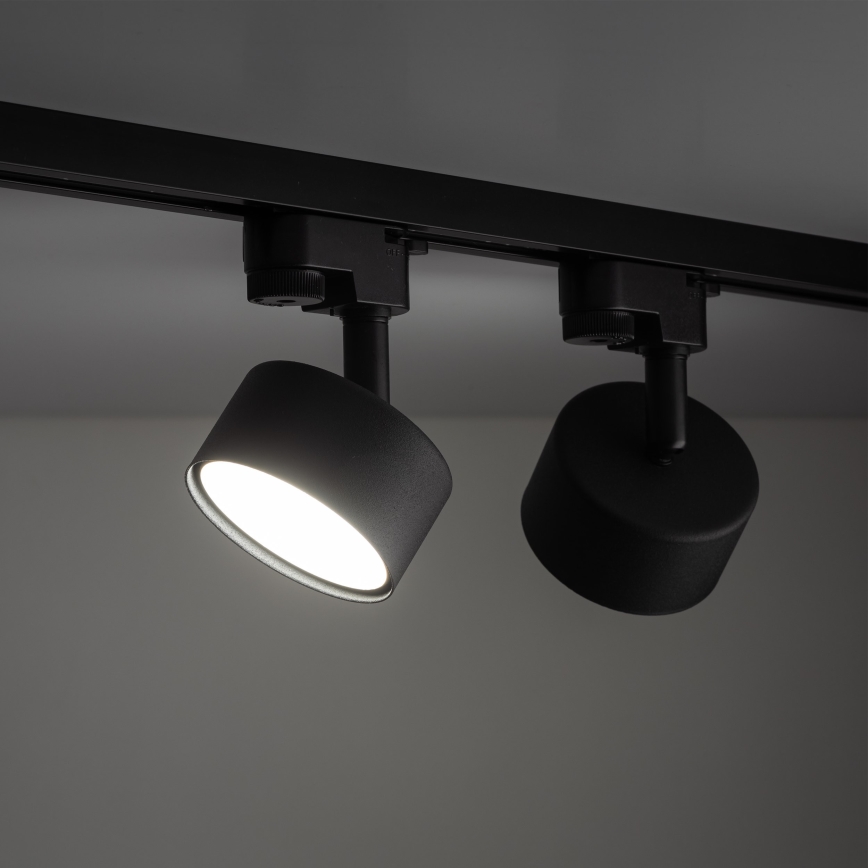 Foco para sistema de carris monofásico AVIA 1xGX53/15W/230V preto