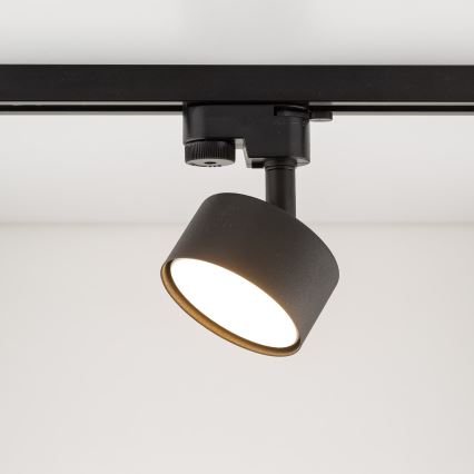 Foco para sistema de carris monofásico AVIA 1xGX53/15W/230V preto
