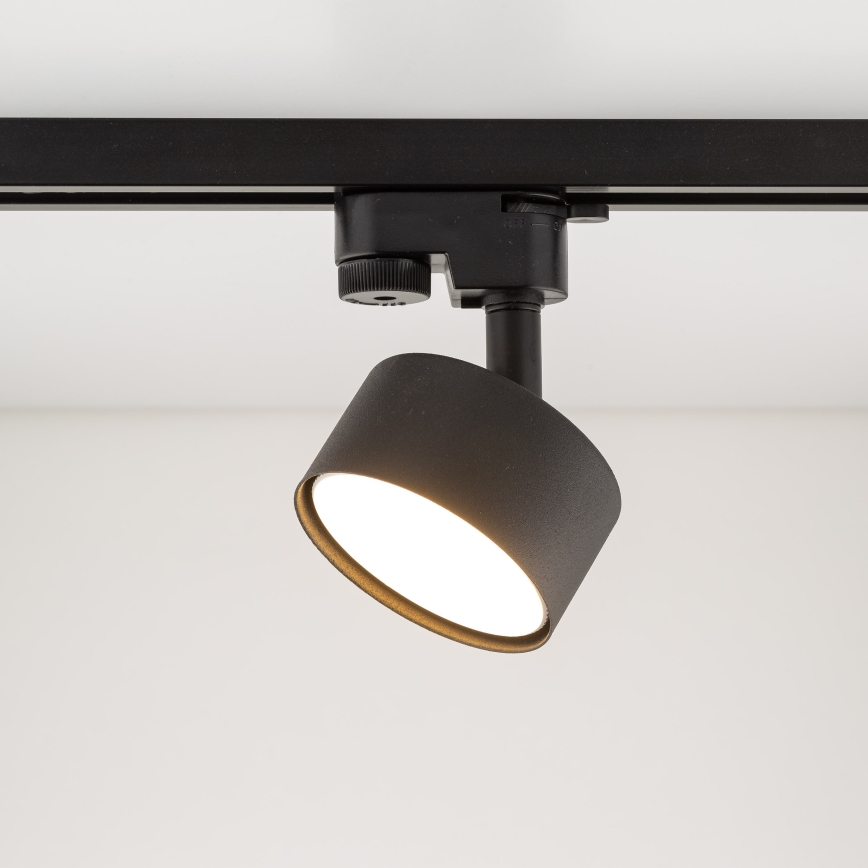 Foco para sistema de carris monofásico AVIA 1xGX53/15W/230V preto