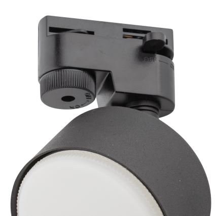 Foco para sistema de carris monofásico AVIA 1xGX53/15W/230V preto