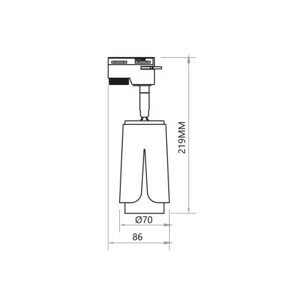 Foco para sistema de carril FLOR 1xGU10/8W/230V branco