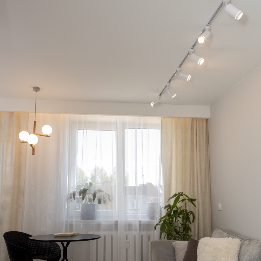 Foco para sistema de carris monofásico JET RING 1xGU10/10W/230V branco