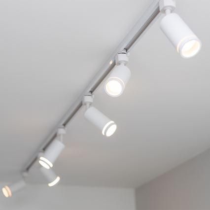 Foco para sistema de carris monofásico JET RING 1xGU10/10W/230V branco