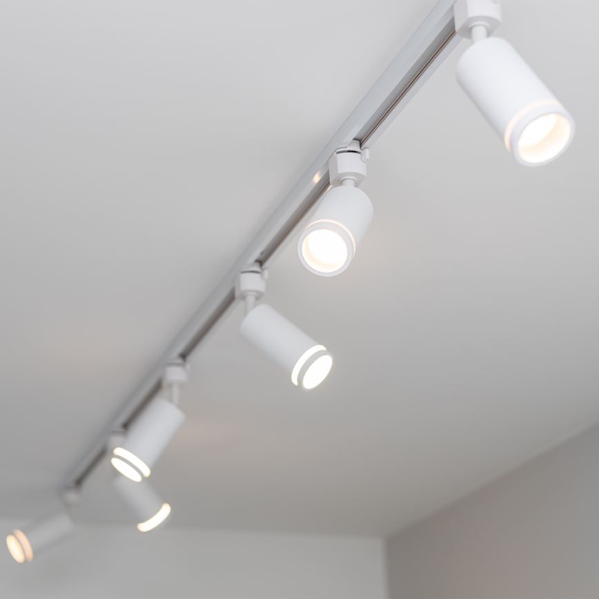 Foco para sistema de carris monofásico JET RING 1xGU10/10W/230V branco