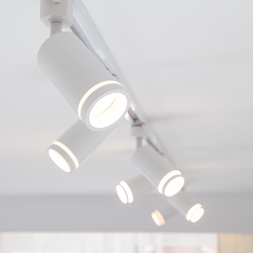Foco para sistema de carris monofásico JET RING 1xGU10/10W/230V branco