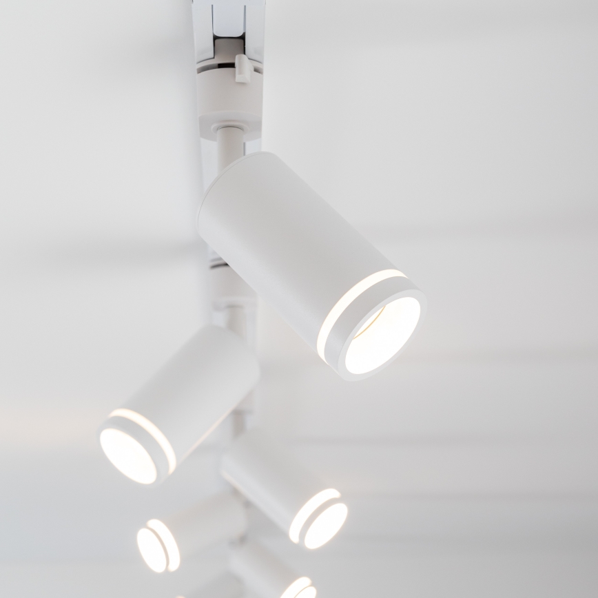 Foco para sistema de carris monofásico JET RING 1xGU10/10W/230V branco