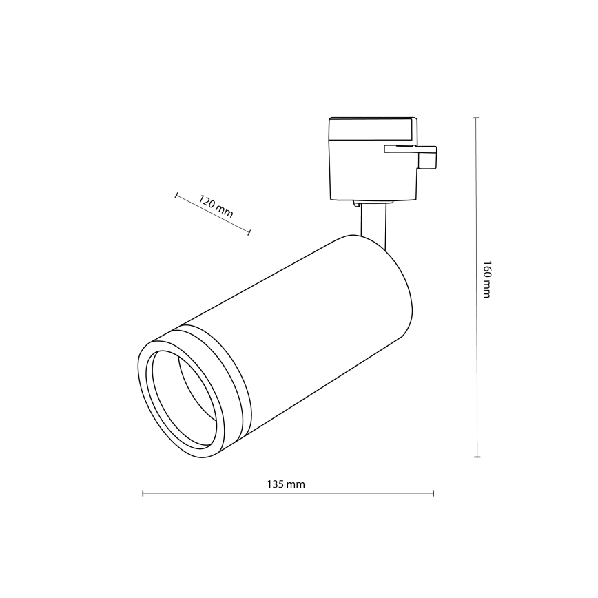 Foco para sistema de carris monofásico JET RING 1xGU10/10W/230V branco