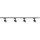 Foco para sistema de carril LYNX 4xGU10/10W/230V + 2 x 75 cm sistema ferroviário preto