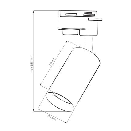 Foco para sistema de carril MARIBEL 1xGU10/10W/230V branco