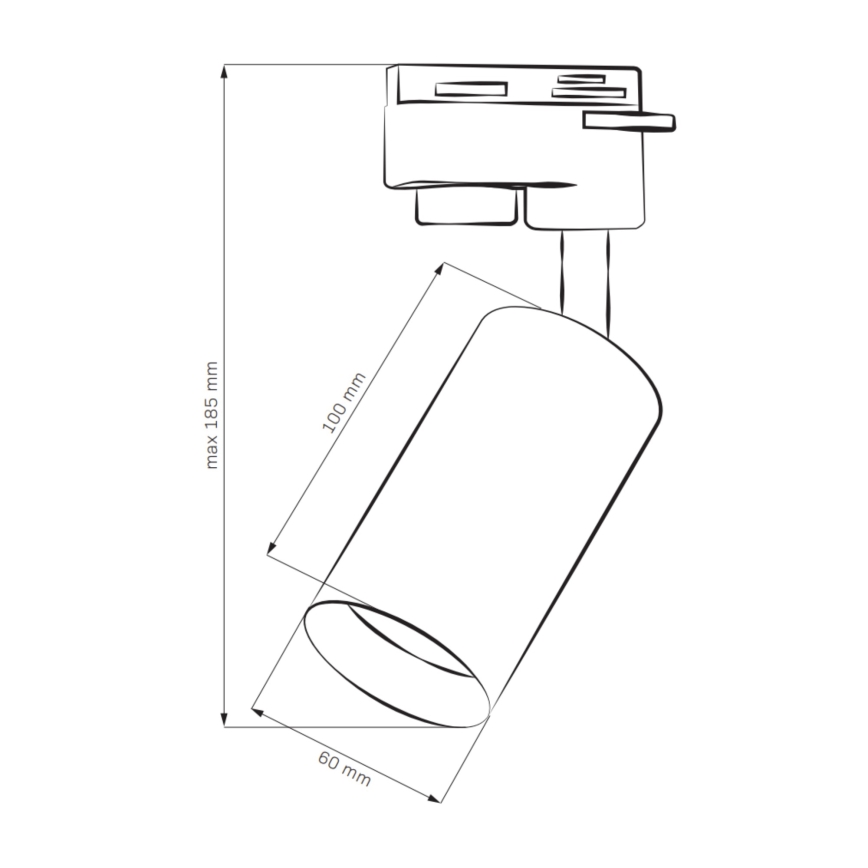 Foco para sistema de carril MARIBEL 1xGU10/10W/230V preto