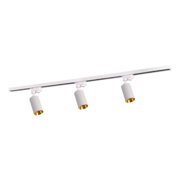 Foco para sistema de carril MARIBEL 3xGU10/10W/230V +1 m sistema de carril branco