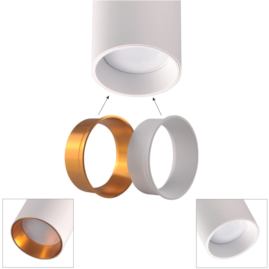 Foco para sistema de carril MARIBEL 3xGU10/10W/230V +1 m sistema de carril branco