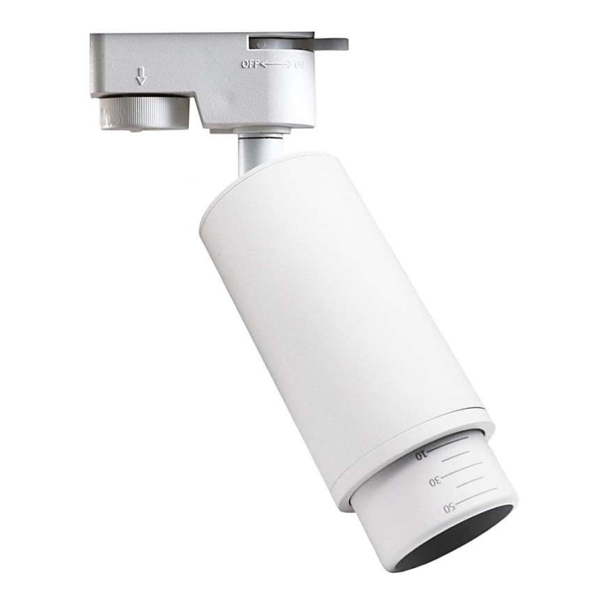 Foco para sistema de carril MICA 1xGU10/25W/230V monofásico branco