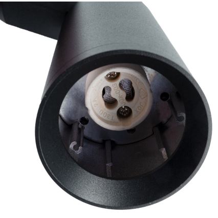 Foco para sistema de carril MICA 1xGU10/25W/230V trifásico preto